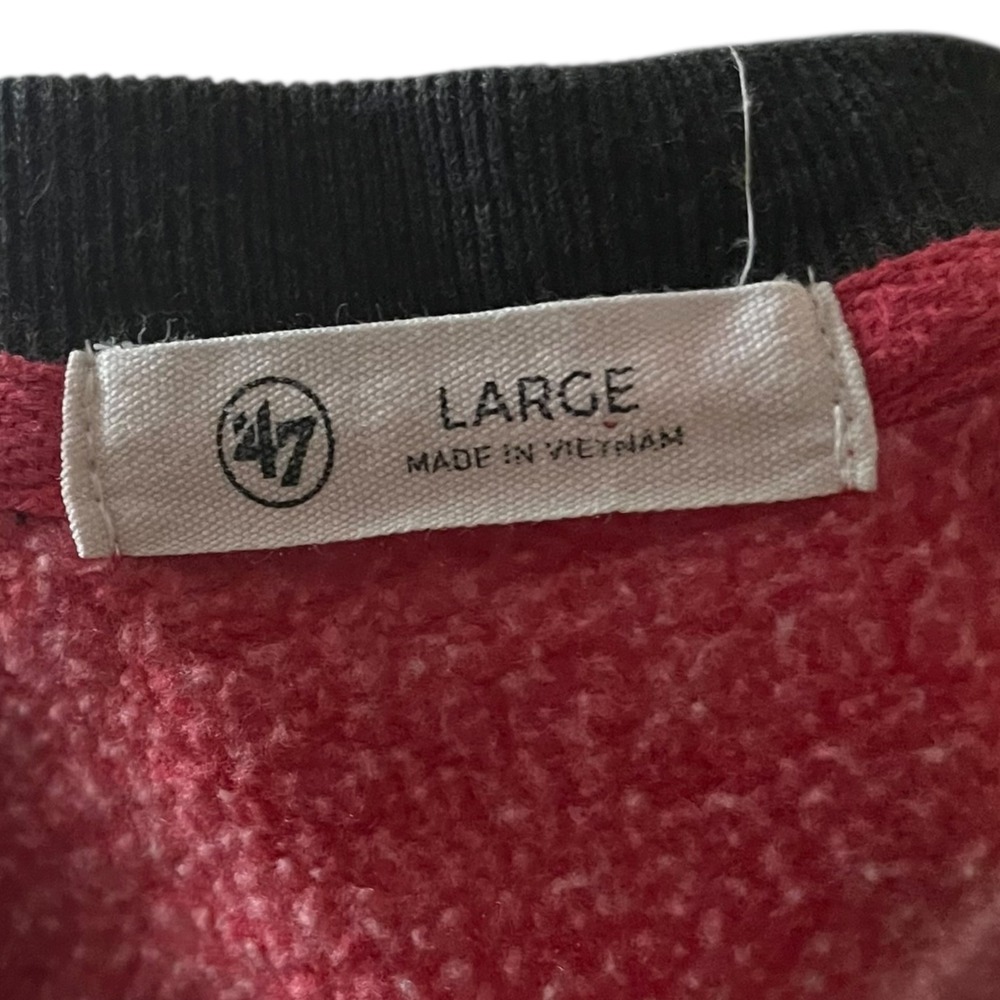 Kansas City Chiefs 47 Brand Cropped Sweatshirt Red Black Sporty Womens L - Picture 5 of 8